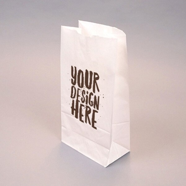 Custom-Printed White Kraft 12-lb Ba